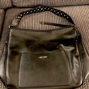 NWOT Nine West Black Faux Leather Shoulder-bag